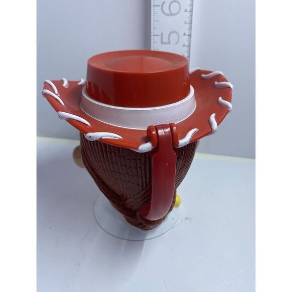 Toy Story JESSIE Mug Disney On Ice Plastic Flip Top Cup w Lid Cowgirl Hat Pixar - Picture 9 of 10
